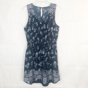 Indulge Sleeveless Blue Floral Midi Dress